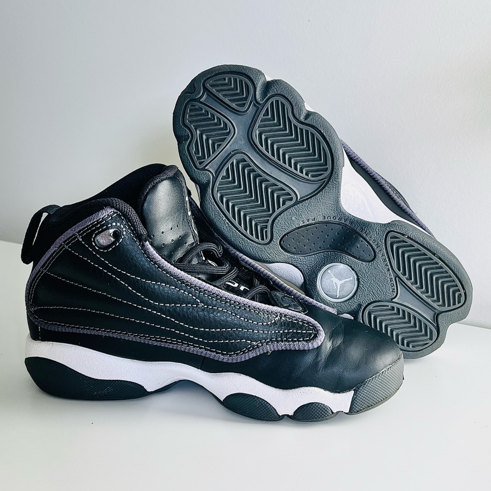 Jordan Pro Strong (gs) Black White Childrens Shoes Size 13